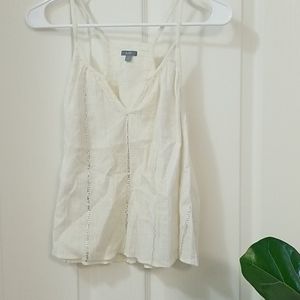 Aerie Sequined Linen Top